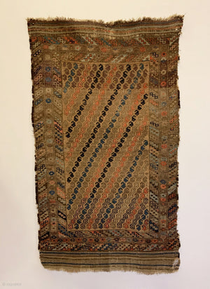 5’2” X 3’0” 19th Century Antique Baluch Rug