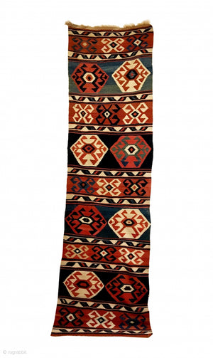 On hold 10’9” x 3’0” 19th Century Caucasian Kilim [RR-0036]