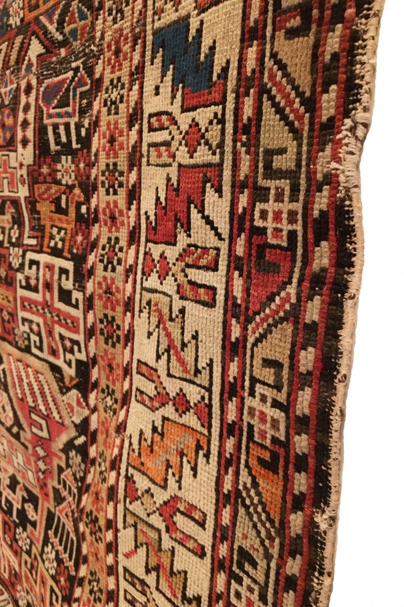 3’8" X 5’3" Antique Caucasian Shirvan Rug