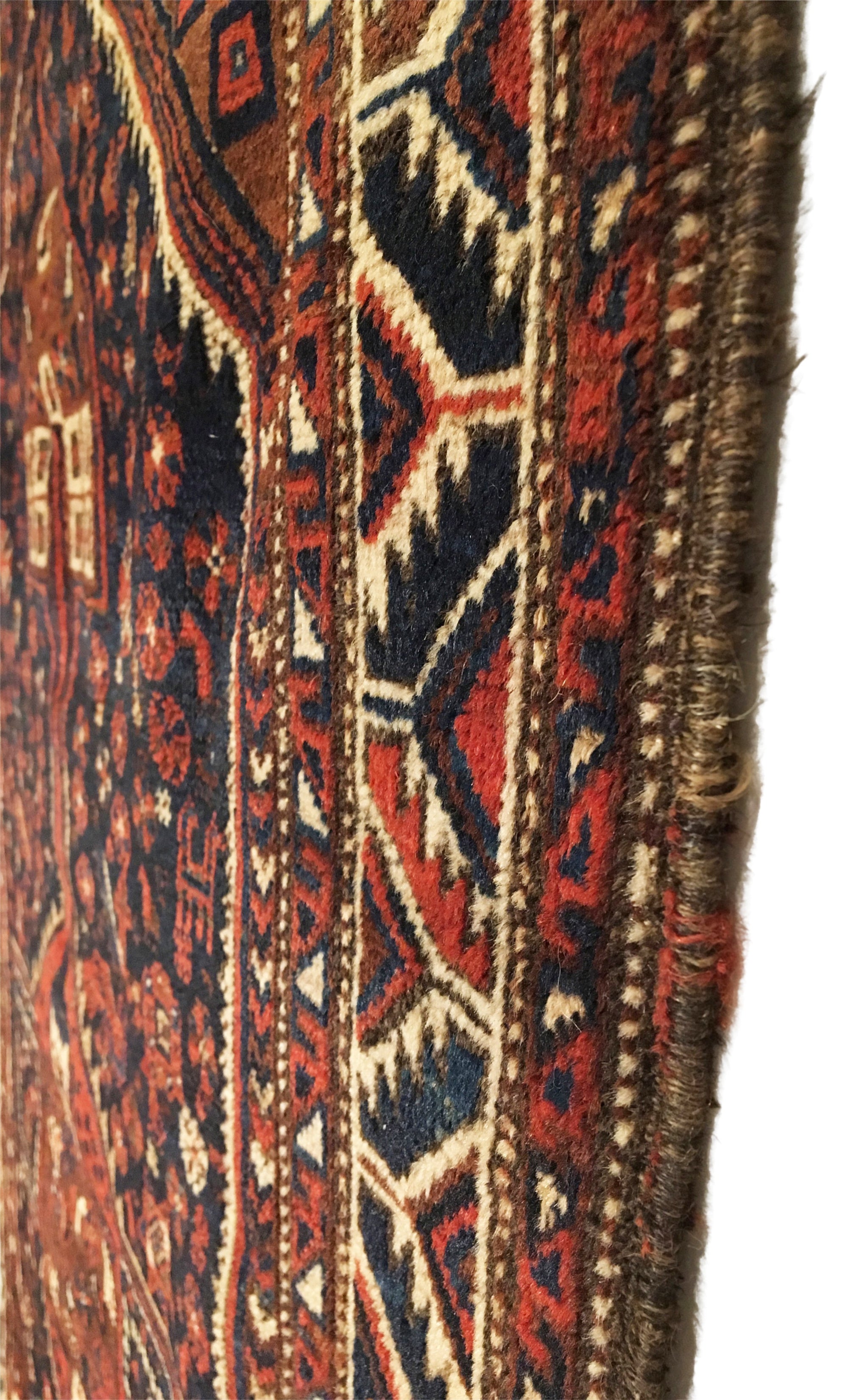 3'9" X 5' Antique Persian Khamseh Tribal Bird Rug