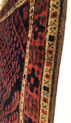 2'5" X 3'3" Antique Persian Kurdish Small Rug