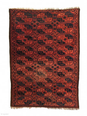 4’6” X 6’4" Small Early 19th Century Ersari Main Carpet [RR-0081]