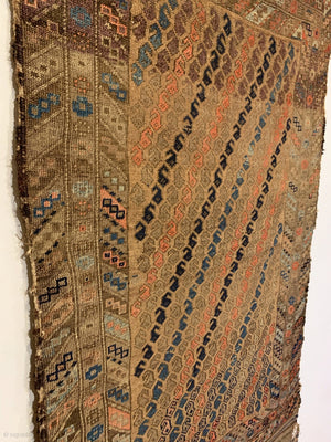 5’2” X 3’0” 19th Century Antique Baluch Rug [RR-0113]